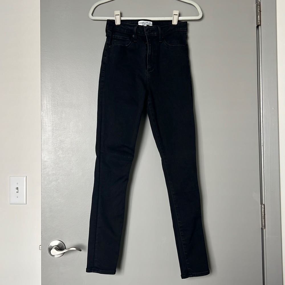 Black Abercrombie Curve Love Skinny Jeans